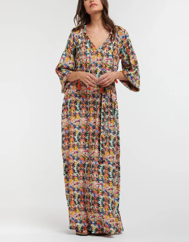 Bomba Midi Dress - Orange Turtleneck Warm Winter