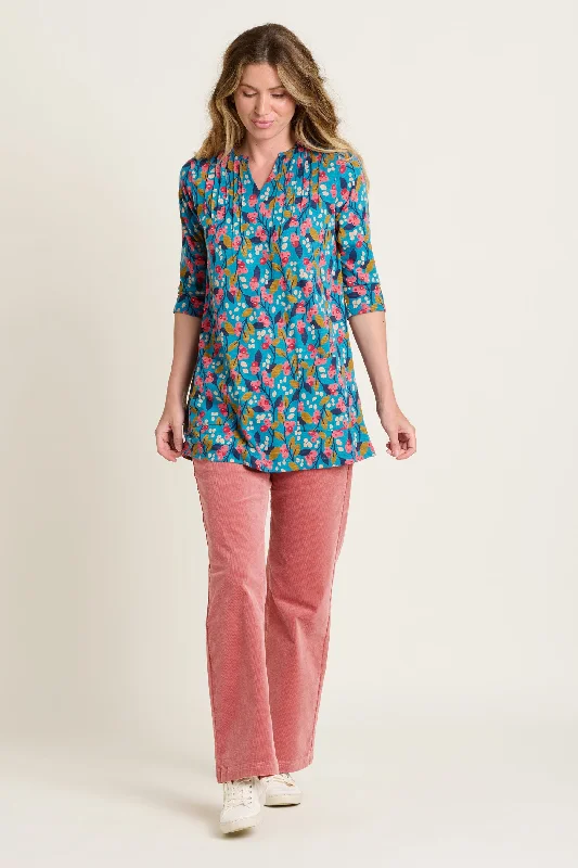 Trailing Berry Tunic Spandex Blend Rayon Blend Denim Blend