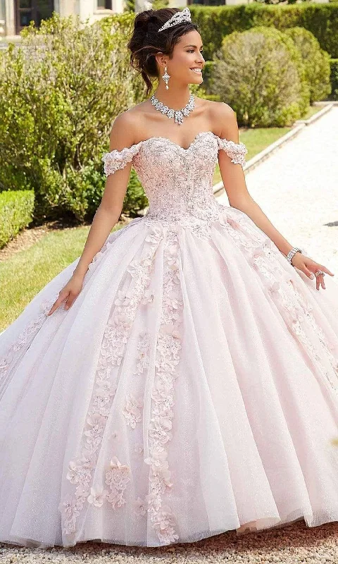 Mori Lee - 89301 3D Floral Appliqued Embellished Ballgown Floral Skirt Set