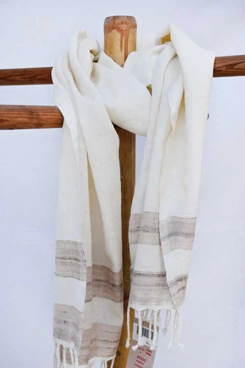 Avani-KumaonSilk wool stole Fitted Faux Suede Blazer