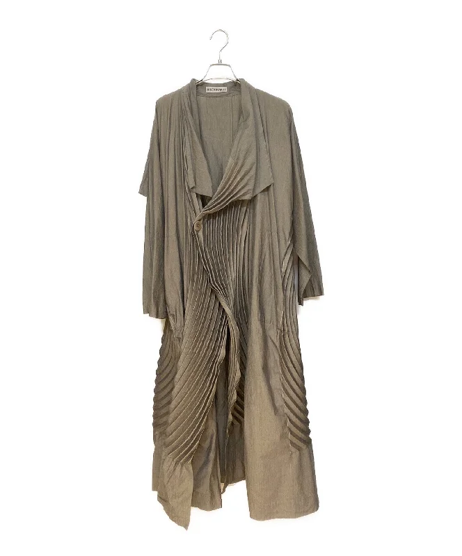 [Pre-owned] ISSEY MIYAKE pleated coat IM13FA135 Satin Fabric Silk Fabric Chiffon Fabric