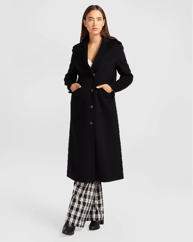 Tainted Love Longline Coat Zip Front Button Front Snap Front