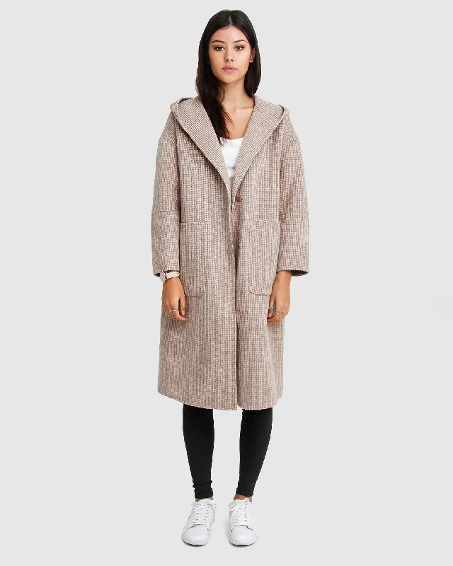 Walk This Way Wool Blend Oversized Coat Herringbone Jacket Houndstooth Jacket Plaid Jacket