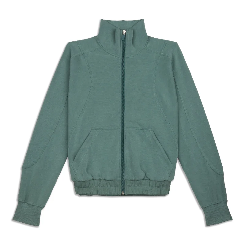 Brushed Softstreme Funnel Neck Zip Up - Resale Hoodie with Drop Shoulder Relaxed Streetwear