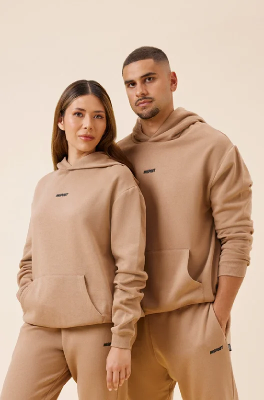 INSPORT UNISEX FRANKIE CARAMEL HOODIE Hoodie with Applique Textured Unique