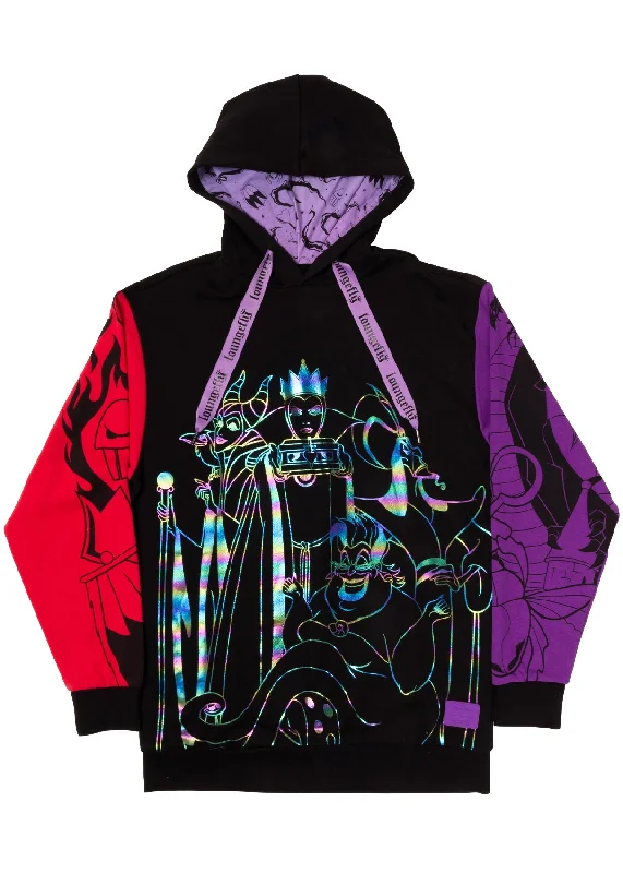 Disney Villains Color Block Unisex Hoodie Hoodie with Logo Branding Identity