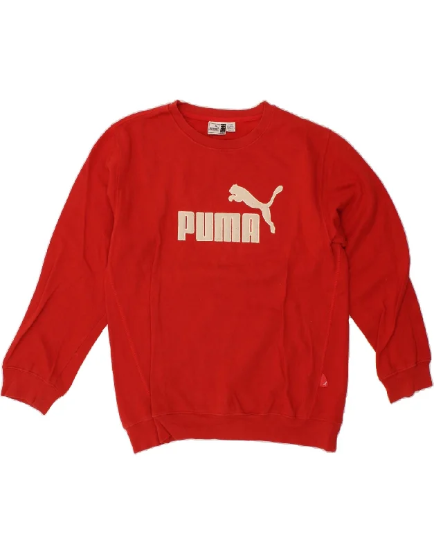 PUMA Boys Graphic Sweatshirt Jumper 15-16 Years 2XL Red Cotton Hoodie with Earth Tones Natural Calm PUMA Boys Graphic Sweatshirt Jumper 15-16 Years 2XL Red Cotton Hoodie with Earth Tones Natural Calm