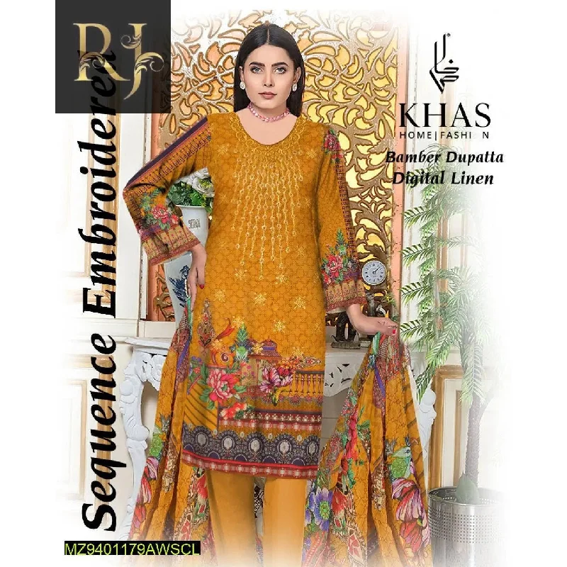 Digital Winter Linen Women's Boutique Suit